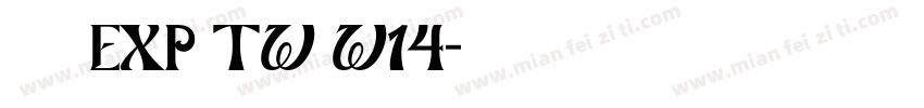夢源明體 Exp TW W14字体转换